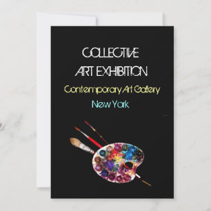ARTIST COLOUR PALETTE ART SHOW GALLERY EXHIBITION INVITATION