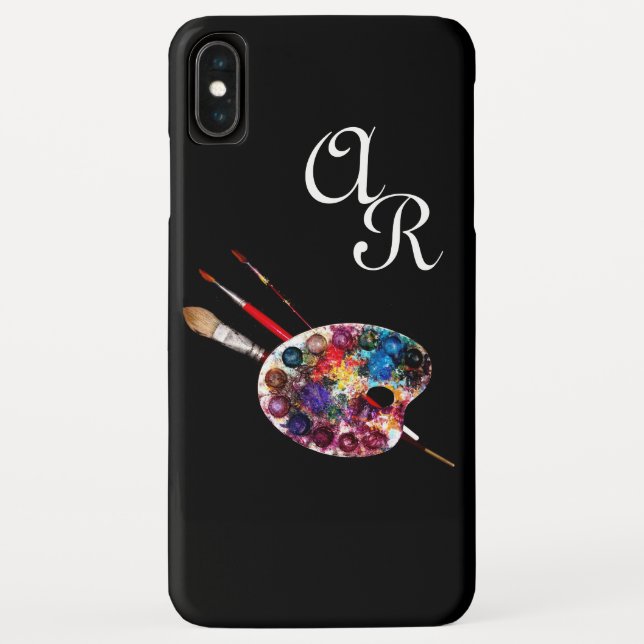 ARTIST COLOUR PALETTE MONOGRAM Black Case-Mate iPhone Case (Back)