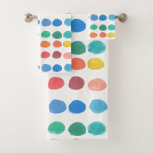 Artist Colour Sample Polka Dots Bath Towel Set