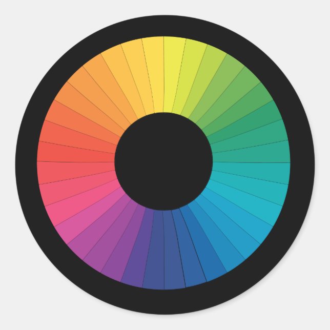 Artist Colour Wheel Classic Round Sticker (Front)