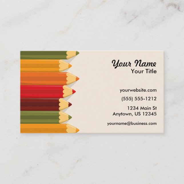 Artist Coloured Pencils Business Card (Front)
