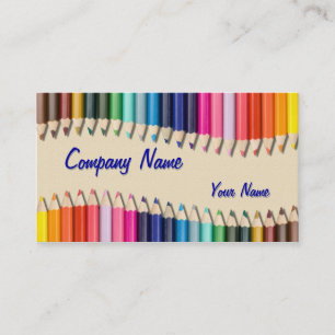 Artist Coloured Pencils Business Card