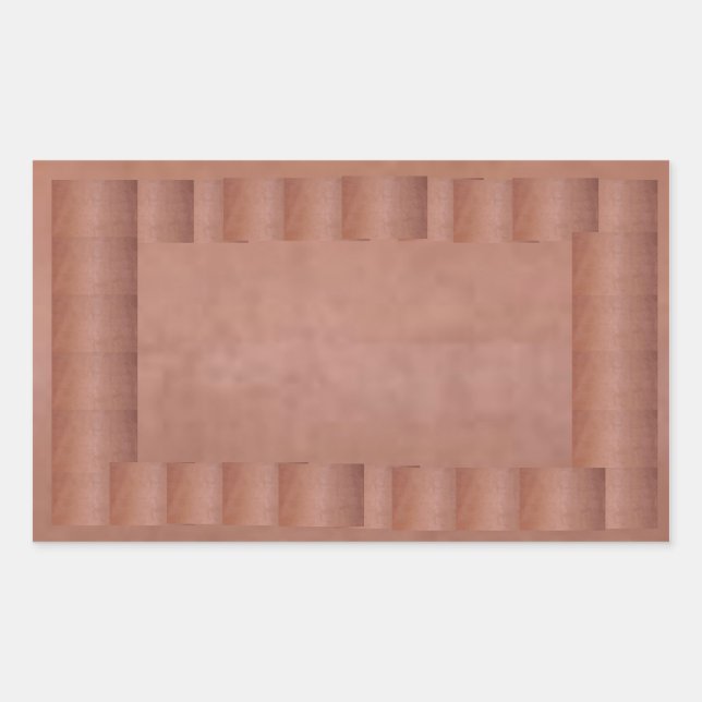 Artist created Metallic  COPPER Colour Sheet Rectangular Sticker (Front)