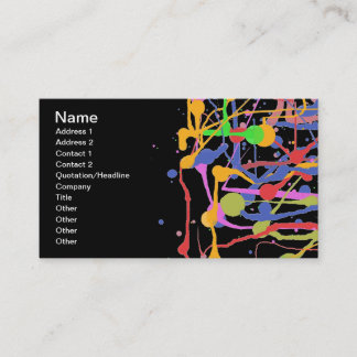 Artist Custom Black Business Card