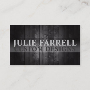 Artist Custom Design Black Wood Business Card