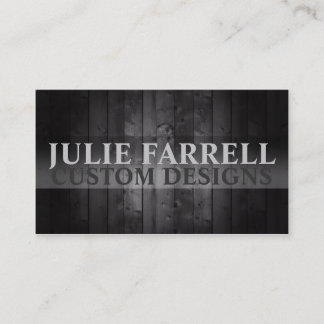 Artist Custom Design Black Wood Business Card