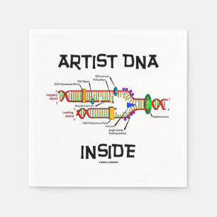 Artist DNA Inside Genes Genetics DNA Replication Napkin