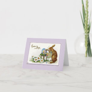 Artist Easter Bunny Lavender Note Card