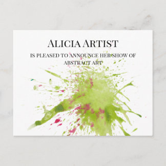ARTIST GALLERY SHOW ANNOUNCEMENT POSTCARD