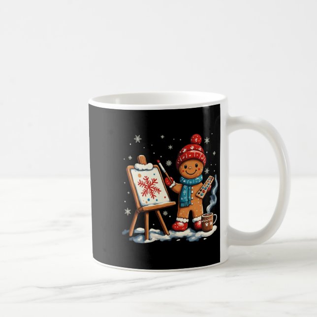 Artist Gingerbread Painter Art Teacher Student Chr Coffee Mug (Right)