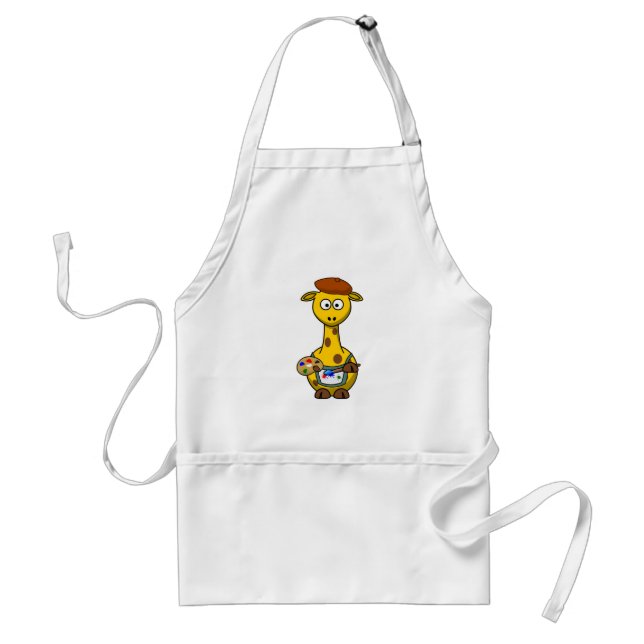 Artist Giraffe Standard Apron (Front)