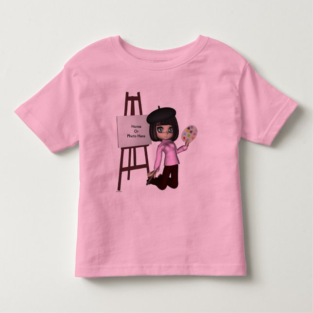 Artist Girl Easel Shirt (Front)