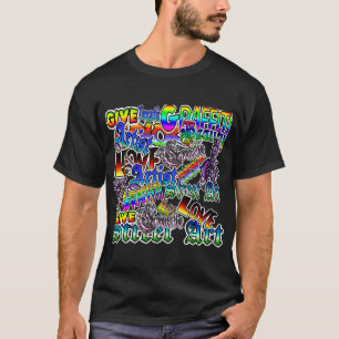 Artist Graffiti Text Black Shirt