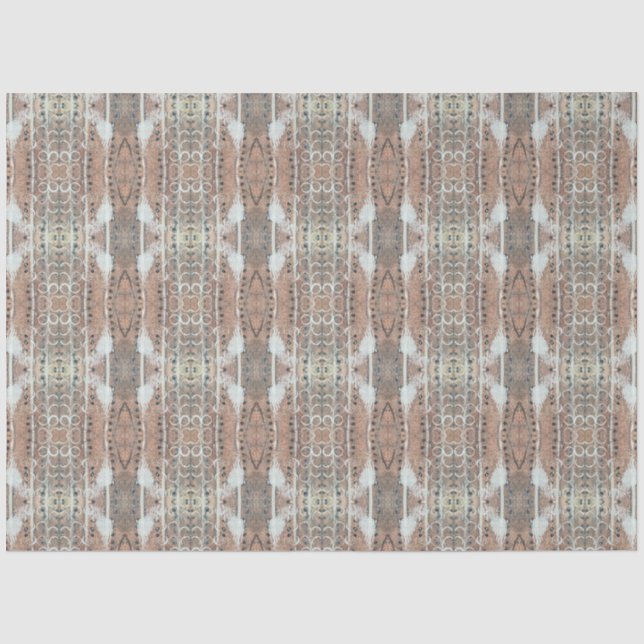 Artist Grey Brown Large Abstract Geometric Tissue Paper (Front)