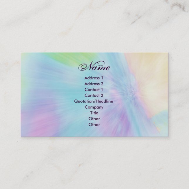 "Artist III" Profile Card - Customisable (Front)