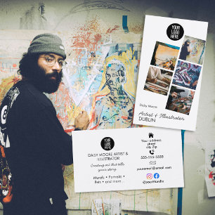 Artist Illustrator Photo Portfolio murals  Business Card
