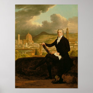 Artist in an Italian City Poster