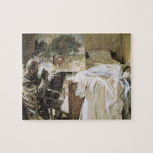 Artist in His Studio by John Singer Sargent Jigsaw Puzzle (Horizontal)