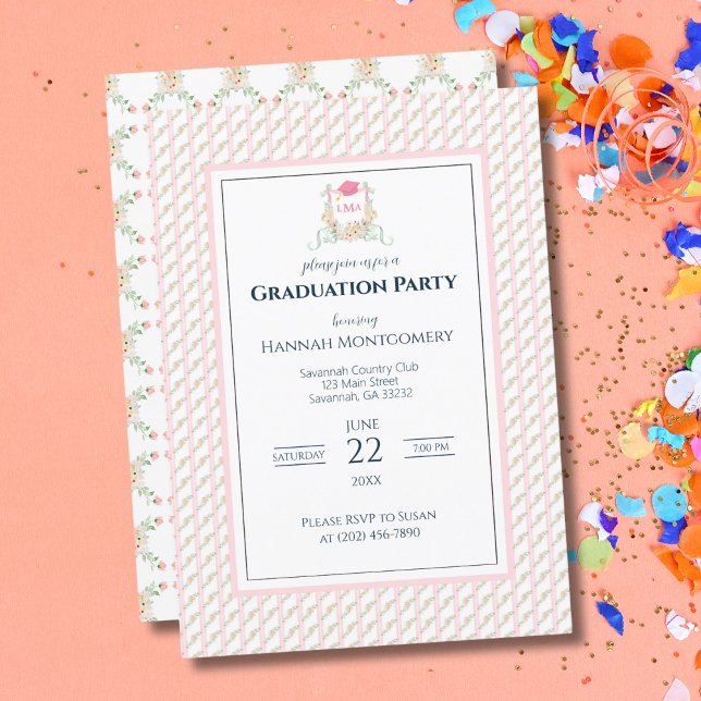 Artist Monogram Graduation Party Invitation (Creator Uploaded)