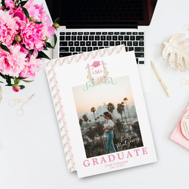 Artist Monogram Photo Graduation Announcement (Creator Uploaded)