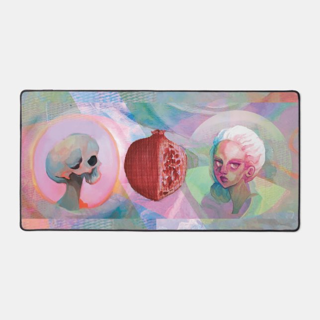 Artist mousepad - Mystic Pomegranate Desk Mat (Front)