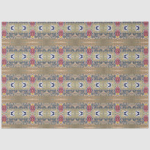 Artist Orange Brown Large Abstract Geometric Tissue Paper
