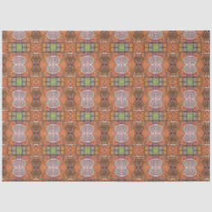 Artist Orange White Large Abstract Geometric Tissue Paper