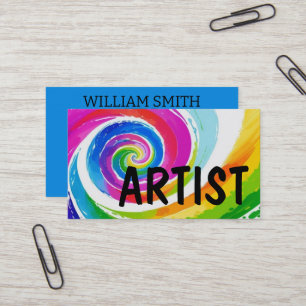 Artist Paint Colour Swirl Business Card