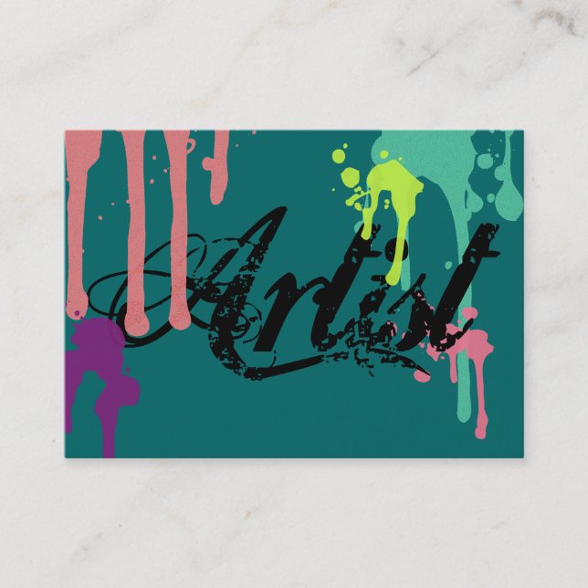 Artist Paint Slotches Business Cards (Front)