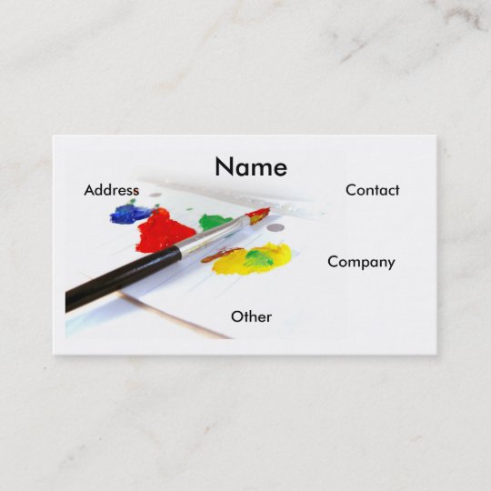 Artist Painter Business Card Zazzle Com Au   Artist Painter Business Card R7a7b59a91f4a4bfe9ddc187b8357eb97 Tcvq6 540 