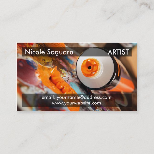 Artist Painter Business Card (Front)
