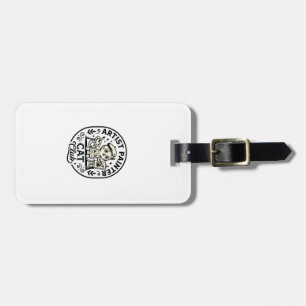 Artist Painter Cat Funny Cat Graphic - Artist Pain Luggage Tag