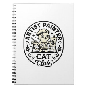 Artist Painter Cat Funny Cat Graphic - Artist Pain Notebook