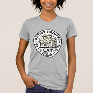 Artist Painter Cat Funny Cat Graphic - Artist Pain T-Shirt