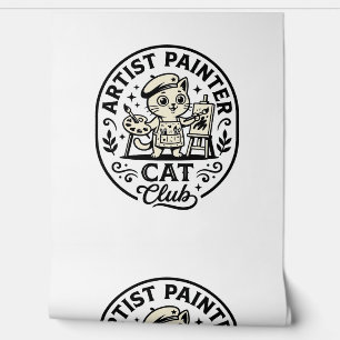 Artist Painter Cat Funny Cat Graphic - Artist Pain Wallpaper