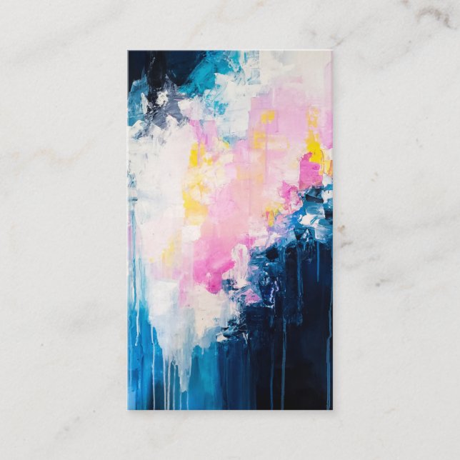 Artist painter with media icon business card (Front)