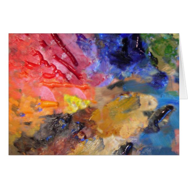 Artist Painter's Palette Colourful Paint  (Front Horizontal)
