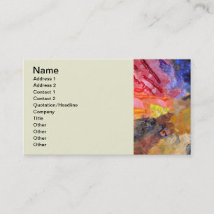 Artist Painter's Palette Colourful Paint Business Card