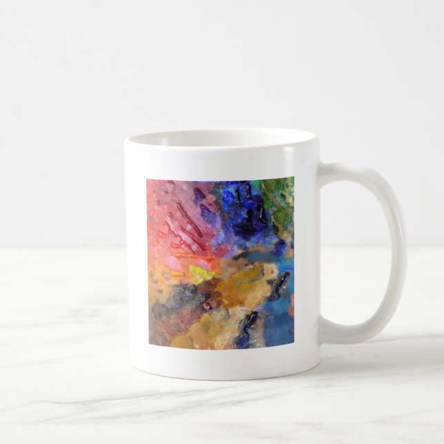 Artist Painter's Palette Colourful Paint  Coffee Mug (Right)