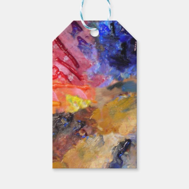Artist Painter's Palette Colourful Paint  Gift Tags (Front)