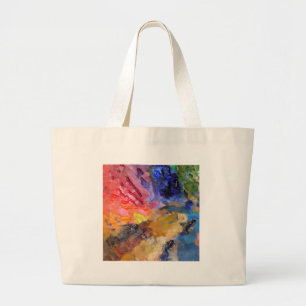 Artist Painter's Palette Colourful Paint  Large Tote Bag