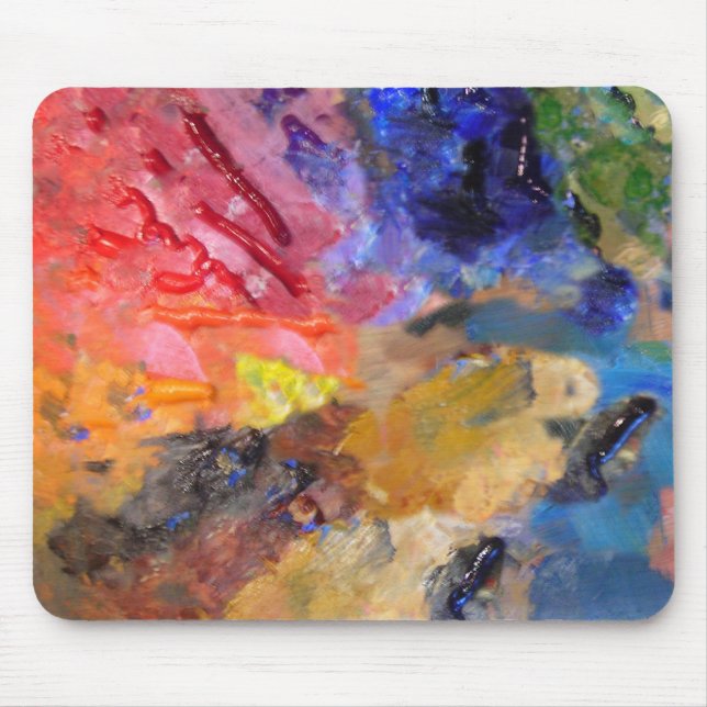 Artist Painter's Palette Colourful Paint  Mouse Pad (Front)