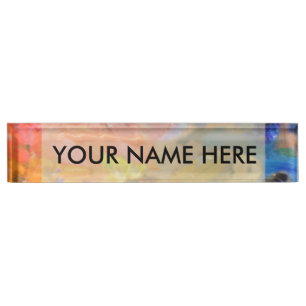 Artist Painter's Palette Colourful Paint  Nameplate