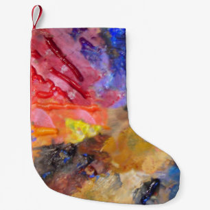 Artist Painter's Palette Colourful Paint  Small Christmas Stocking