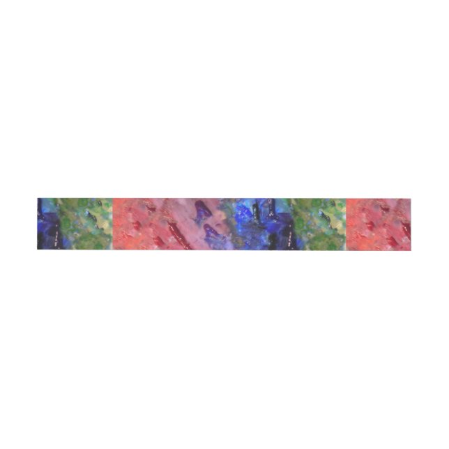 Artist Painter's Palette Colourful Paint  Wrap Around Label (Individual)