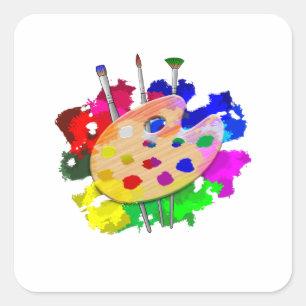 Artist Palette Artist Square Sticker