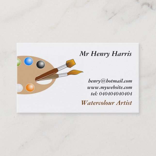 Artist Palette Business Card (Front)