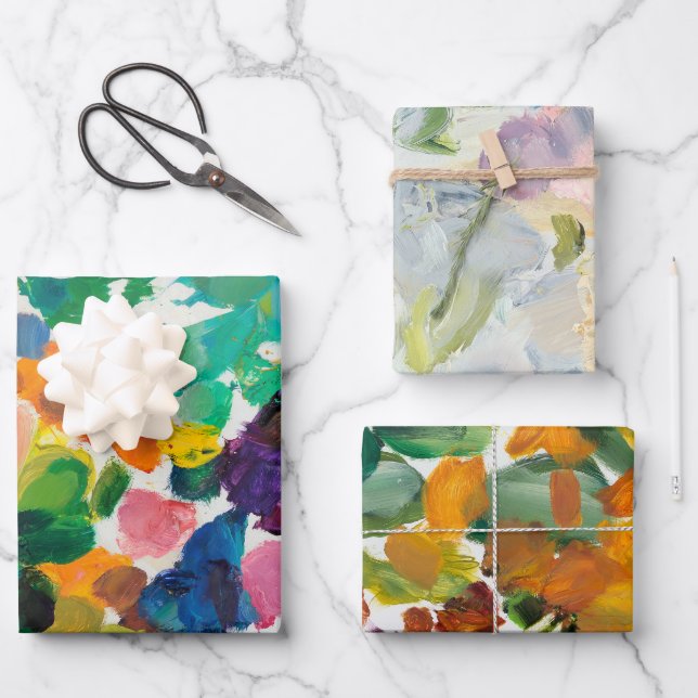 Artist Palette One Wrapping Paper Sheet (Front)