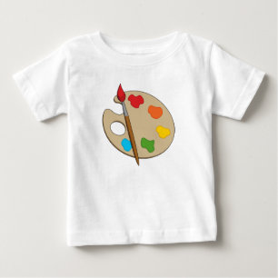 Artist Palette with Paint Brush Baby T-Shirt