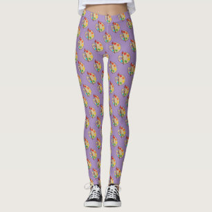 Artist Palette with Paint Brush Leggings